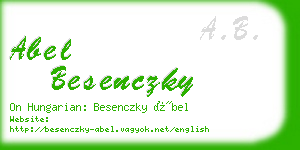 abel besenczky business card